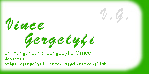 vince gergelyfi business card